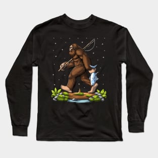 Bigfoot Fishing Long Sleeve T-Shirt